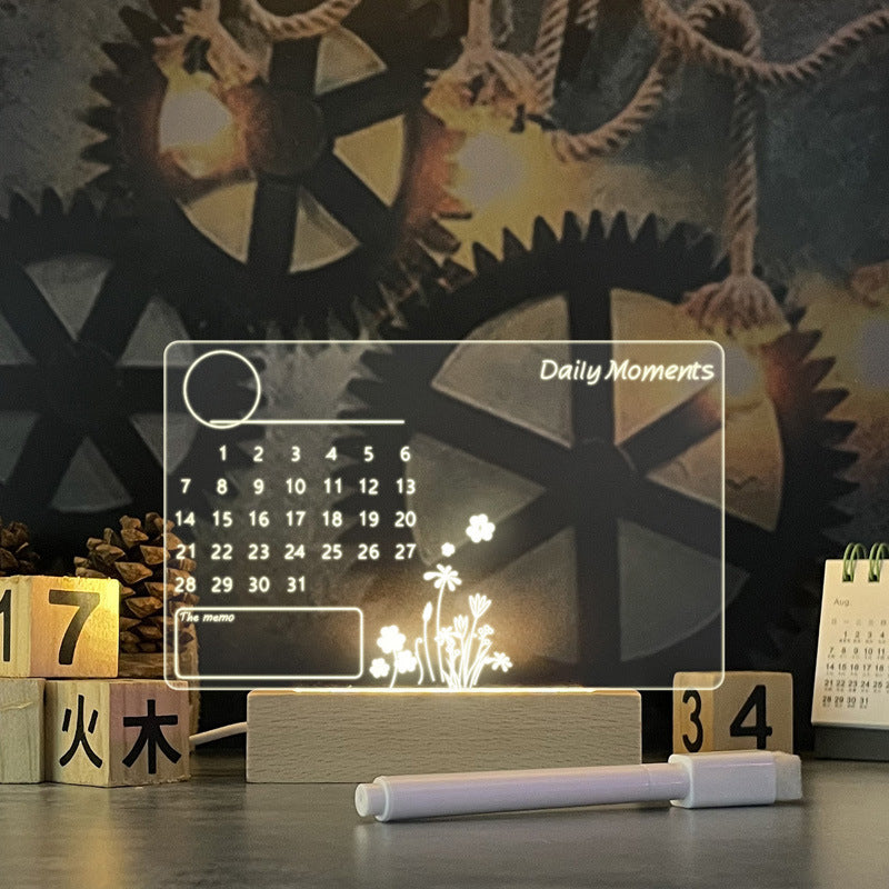 LED Light Up Memo Board - Creative Memo Note with USB Pen