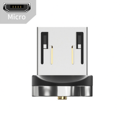 360° Rotating Magnetic USB-C / Apple / Micro-USB Cable - Fast Charging 