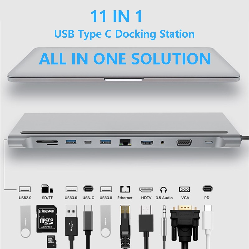 USB-C PC Hub - Multiport Docking Station