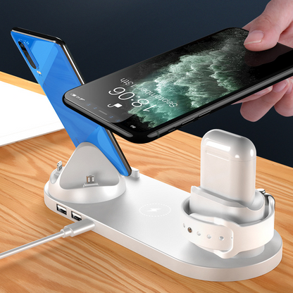 6-in-1 Wireless Charging Station - Universal Connection