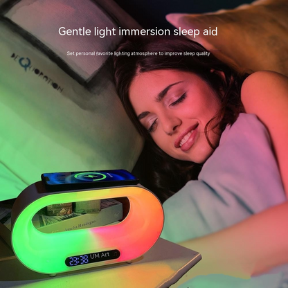 3-in-1 LED Lamp - Wireless Charger + Alarm