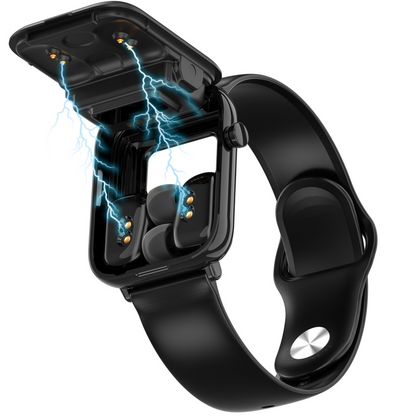 Smart Watch with 2-in-1 Wireless Earphones