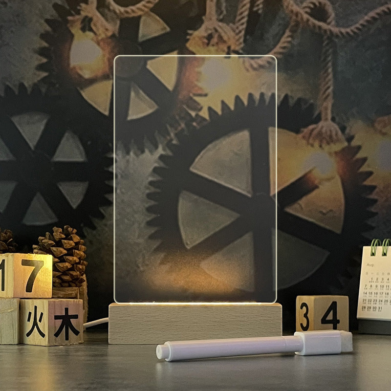 LED Light Up Memo Board - Creative Memo Note with USB Pen