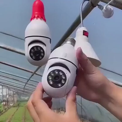 1080P WiFi Bulb Camera - Auto-Tracking PTZ Night Vision