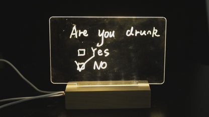 LED Light Up Memo Board - Creative Memo Note with USB Pen